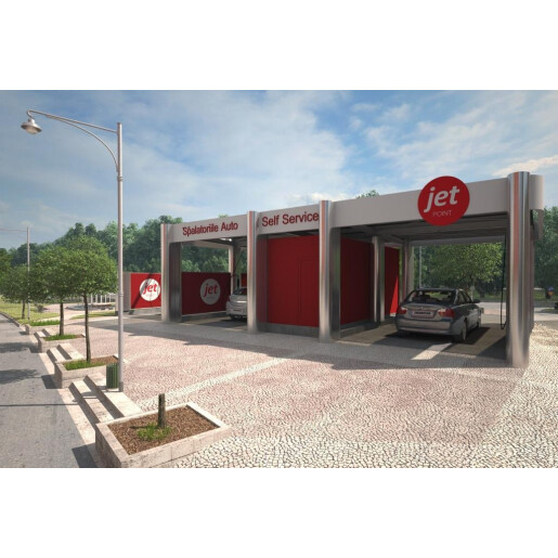 Echipament pentru spalatorii auto self service montat in container tehnic