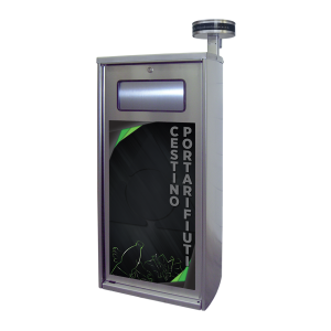 Cos de gunoi inox cu scrumiera